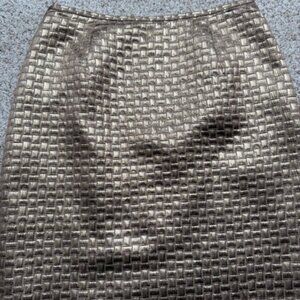 Lafayette 148 New York Women's Pencil Skirt Bronze/Gold Size 2